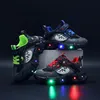 Kids'Casual Schuhe Led Licht Druck PU Leder Herbst Outdoor Sport Schuhe Für Jungen Atmungsaktive Anti-slip Rot Grün größe 21-30