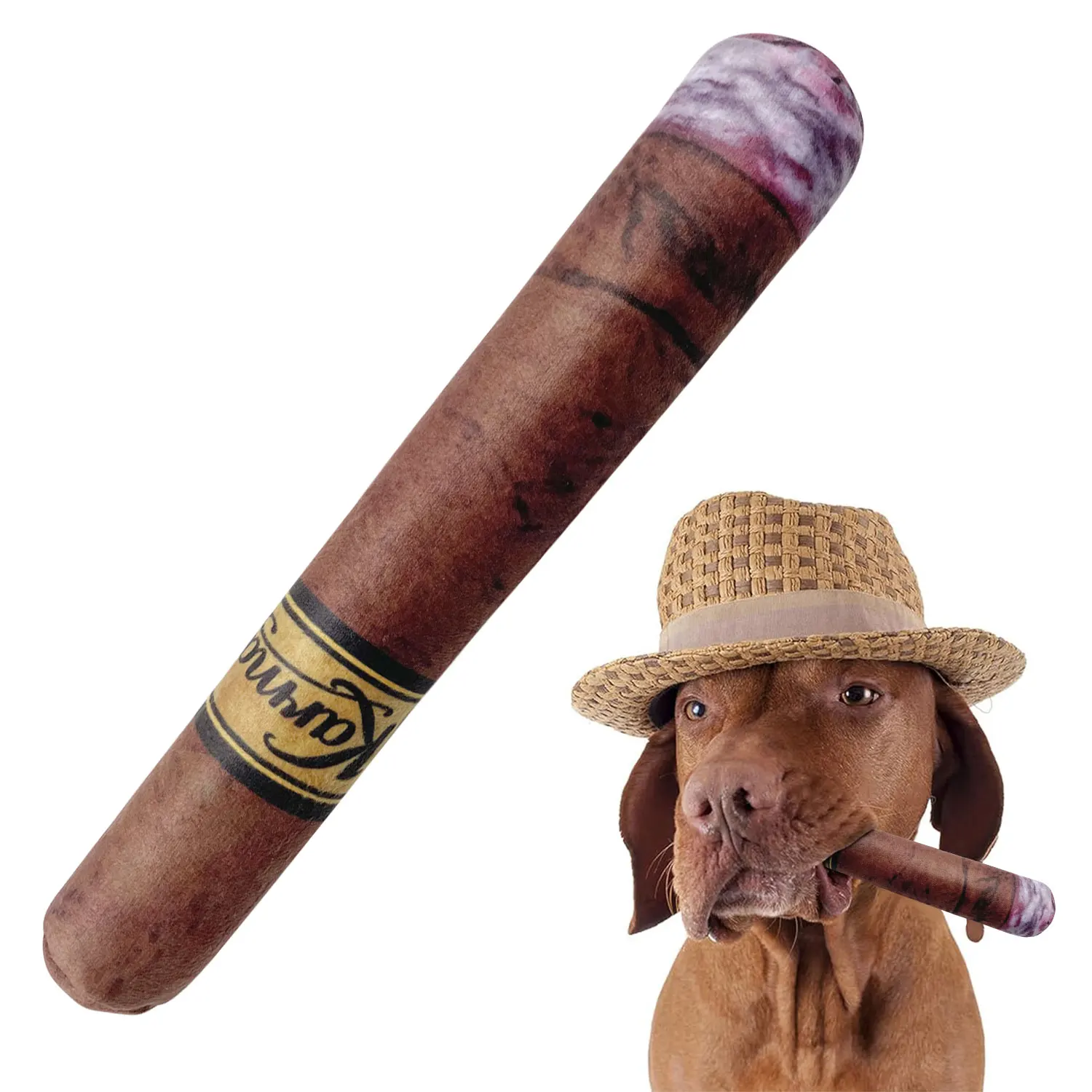 Lustiges Hundespielzeug mit interaktiver quietschendem Ton und mit weicher Plüschbaumwolle gefüllter Weichheit für kleine, mittelgroße und große Welpen und Hunde Image