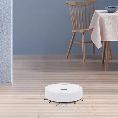 Roboter-Staubsauger, Roboter-Kehrmaschine mit Reinigungsfunktion, Saugstation für Steinböden, Image