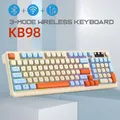 KB98 Tastiera wireless in stile meccanico Bluetooth Tre modalità 2.4GWired 98 tasti RGB