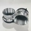 1 paio di adattatori per mozzo NAB argento standard da 1/4" per registratore a nastro da bobina a