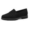 Loafer TAMARIS, Damen, Gr. 36, schwarz, Nubukleder, klassisch, Schuhe, Blockabsatz, Slipper, Halbschuh, Businessschuh mit Zierriegel