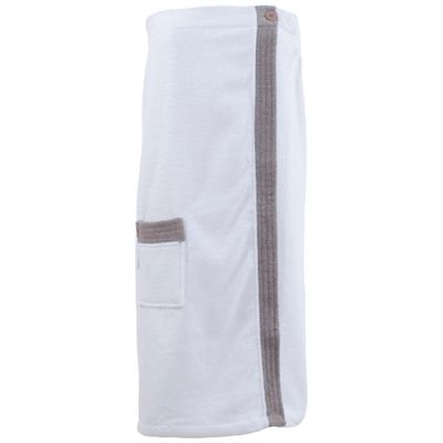 Sarong CARL ROSS "80100" Gr. 80, weiß (weiß, platin), 80/140, Frottier, Hausmäntel Image