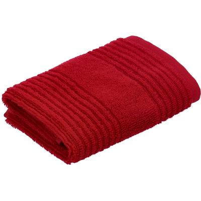 Waschlappen VOSSEN "Tomorrow", rot (purpur), B:30cm L:30cm, Frottier, Handtücher (Packung), mit Streifenstruktur Image