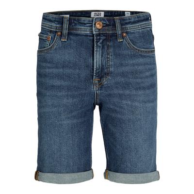 Shorts JACK & JONES JUNIOR "JJIRICK JJORIGINAL SHORTS AM 360 SN JNR", Jungen, Gr. 140, N-Gr, dunkelblau denim pack:am 365, Web, Obermaterial: 98% Baumwolle, 2% Elasthan, unifarben, modisch, regular fit knielang, Hosen Image