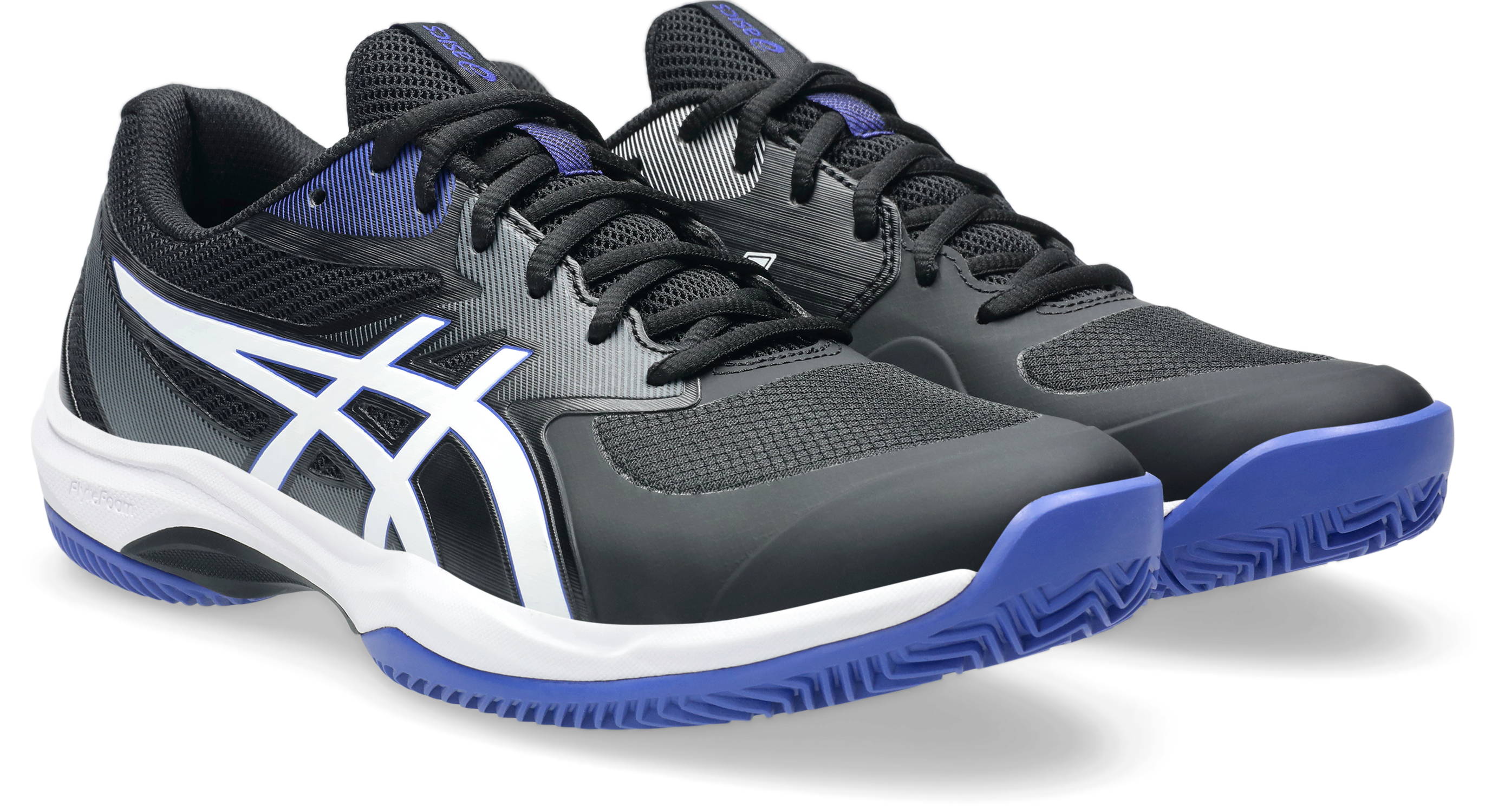 Tennisschuh ASICS "GAME FF CLAY", Gr. 44, schwarz-weiß (schwarz, weiß), Synthetik, Sportlich, Schuhe, für Sandplätze, Clay, All-Court Image
