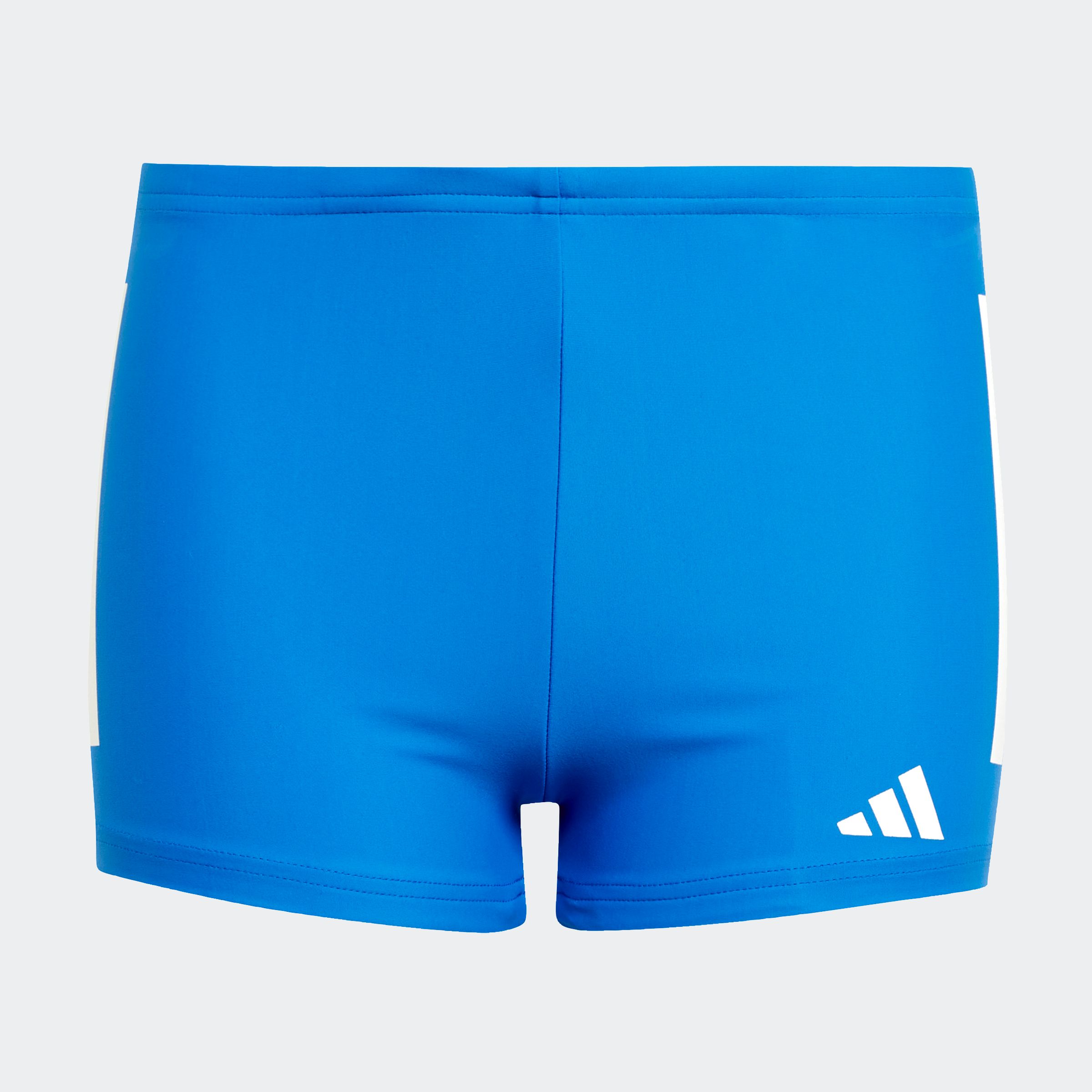 Badehose ADIDAS PERFORMANCE "3S BLD BOXER Y", Kinder, Gr. 104, N-Gr, blau (bright royal, weiß), Obermaterial: 78% Polyamid, 22% Elasthan, Badehosen Image