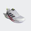 Hallenschuh ADIDAS PERFORMANCE, Gr. 41, cloud weiß, aurora metallic, aurora plum, Textil, Synthetik, sportlich, Schuhe, besonders geeignet für Handball und Volleyball