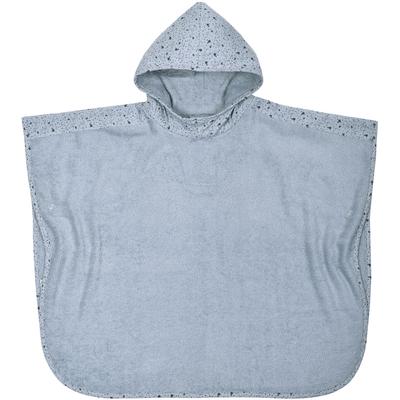 Badeponcho WÖRNER "Wal stahlblau", blau (stahlblau), L:60cm, Baumwoll-Webfrottier, Hausmäntel Image