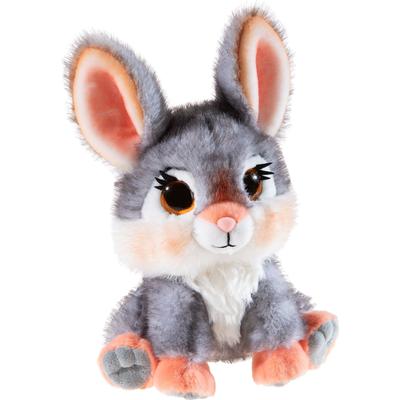 Kuscheltier HEUNEC "Hase Löffelchen, sitzend", grau (grau, weiß), Plüschfiguren, KinderH:22cm, H:22cm Image