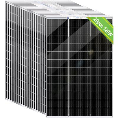 Eco-worthy - 2400W Bifaziale Solarpanel Glas-Glas Solarmodul Monokristallin 12V Solarmodul 20 Stück Image