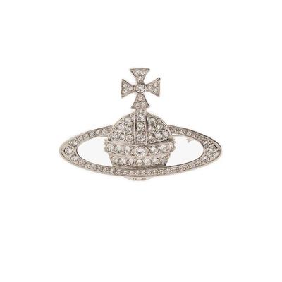 Low Relief Embellished Brooch - Metallic - Vivienne Westwood Brooches