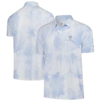 The 153rd Open Royal Portrush adidas Tour All Over Print Polo - Blau/Weiß Image