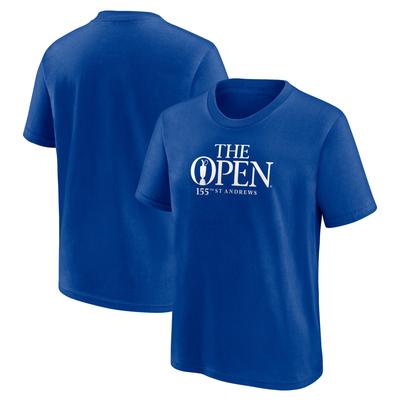 The 155th Open St Andrews Wortmarken-T-Shirt – Royalblau – Kinder Image