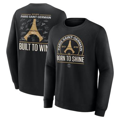 PSG Europameister Unterschrift Roster Grafik Crew Sweatshirt - Schwarz - Kinder Image