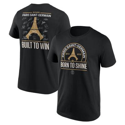 PSG Europameister Unterschrift Roster Grafik T-Shirt - Schwarz - Herren Image