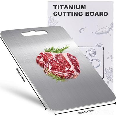 TEMU Titanium Cutting Board For Kitchen - Dishwasher Safe Chopping Boards With Handle, Reversible Charcuterie Board For Outdoor Camping Housewarming Gifts For Women Image