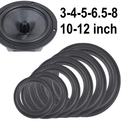 3/4/5/6.5/8/10/12" Universal Speaker Rubber Ring Subwoofer Speaker Repair Accessories DIY Foam Woofer Edge