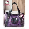 Hello Kitty Gothic Punk Y2k Umhängetasche für Frauen Vintage Lila Achseltasche Süße Würzige Mädchen