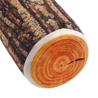 Cute Round Woods Grain Soft Plush Chair Seat Cushion Pillow New Fashion Stump Shaped Decorative Pillows Home Car Decor Hot Sale Image