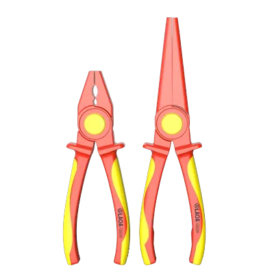 LAOA Solid insulated plastic pliers 1000V high voltage resistant non-slip handle insulated wire pliers needle-nose pliers