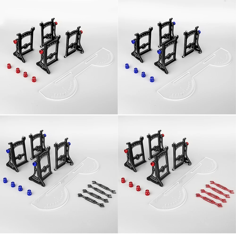 Hobby RC Aluminum Alloy On Road Drift Racing Chassis Setup System Set with Plastic Ruler for 1/10 Remote Control Cars Tool