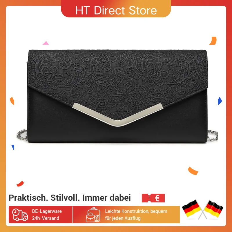 Miss Lulu Clutch Damen Abendtasche, Elegante Kettentasche, Kleine Handtasche für Hochzeit, Stilvolle Clutch Bag