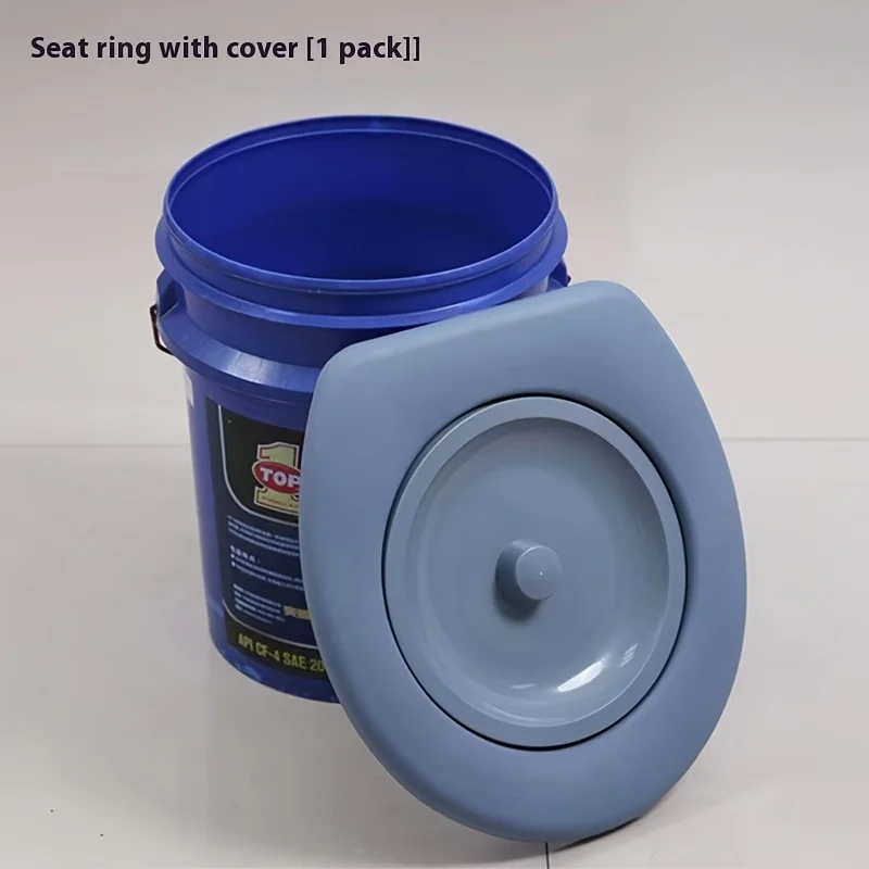 Tragbarer Camping-Toilettensitz, abnehmbarer Kunststoff-Klappdeckel, ideal für Outdoor, taktisches Überleben, Wandern, Krankenhaus und Notfall-U