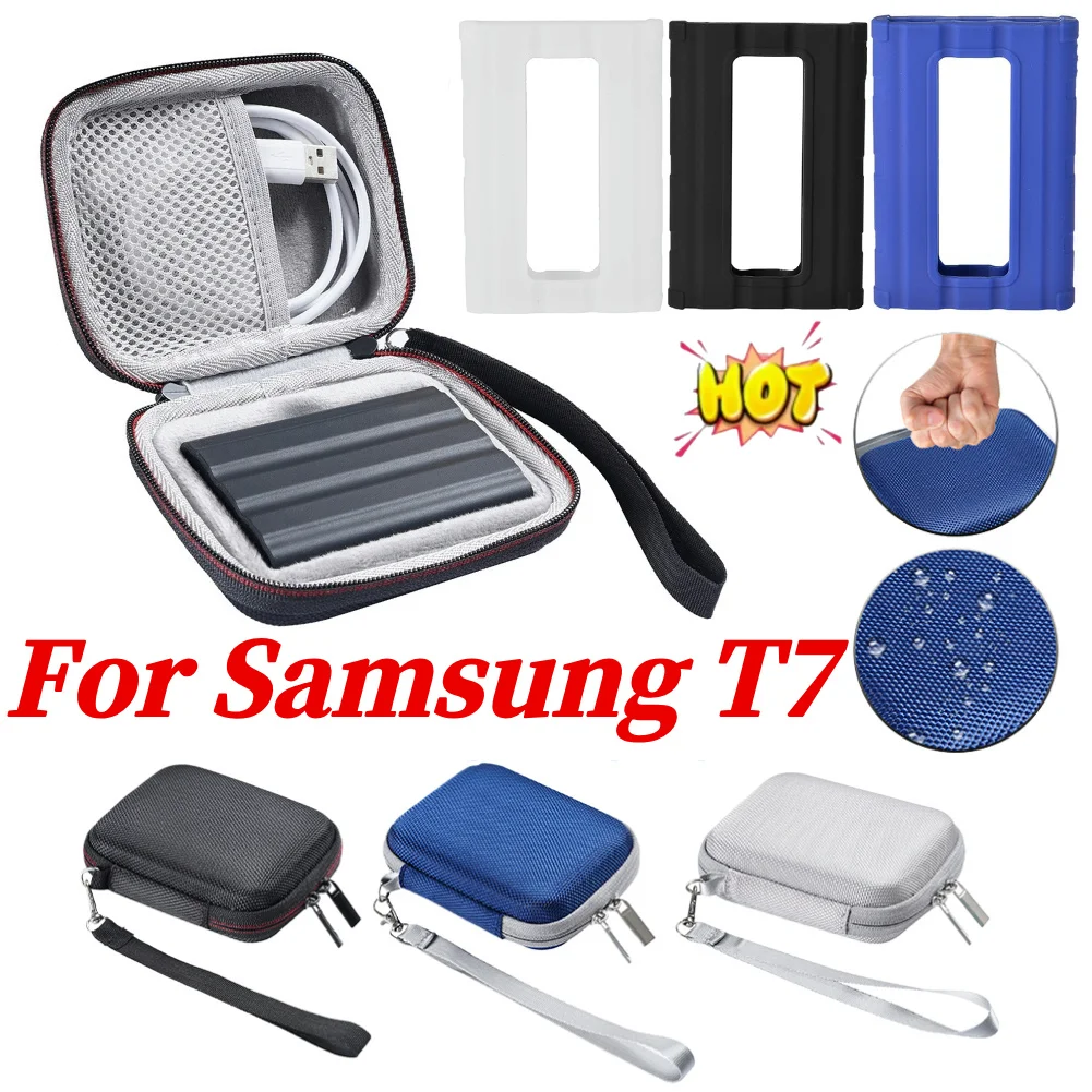 Hartschalenhülle, stoßfeste Tasche für externe Festplatten, kratzfest, tragbare Aufbewahrungstasche für Samsung T7 Shield/T9 4 TB/2 TB/1 TB SSD Image