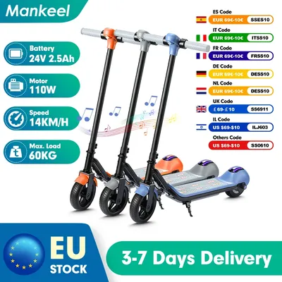 Mankeel MK029 Elektroroller, 6,5'' faltbarer E-Scooter für Kinder im Alter von 6–12 Jahren, 110 W Image