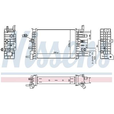 Nissens Kühler, Motorkühlung [Hersteller-Nr. 607033] für Dacia, Renault Image