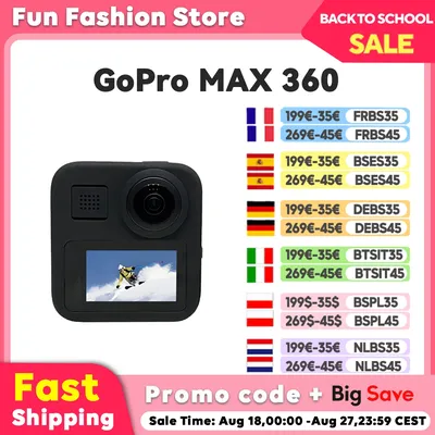 GoPro MAX 360° ° Panorama-Bewegungskamera, Anti-Shake-Tauchen, 5,6 k30 HD-Video, VLog-Kamera, Go Pro MAX 360, Originalkamera