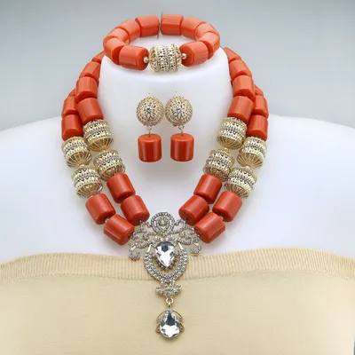 2024 Latest Resin Jewelry Sets Luxury French African Nigerian Wedding Bridal Party Beads 2024 Resin Jewelry sets