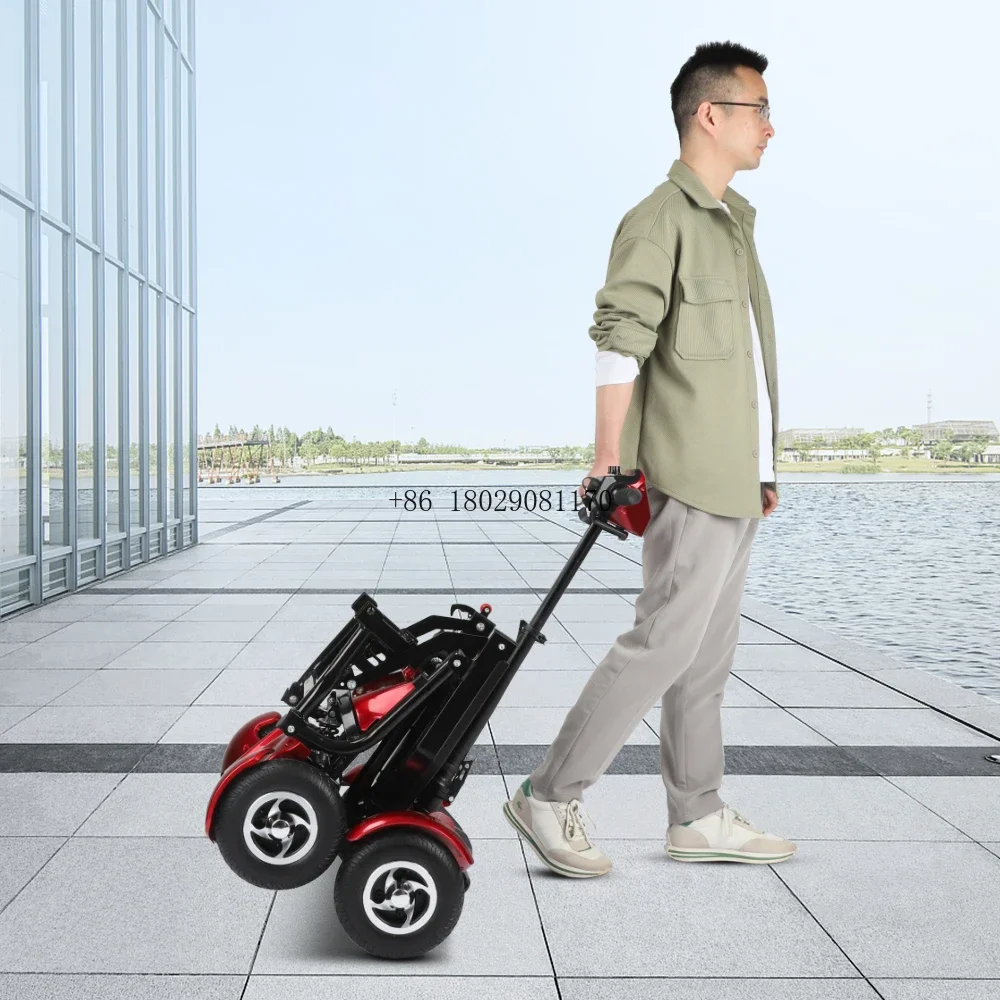 Leistungsstarker 4-Rad-Mobilitätsroller für Behinderte, bequemer Sitz, starker, stoßdämpfender Mobilitätsroller Image