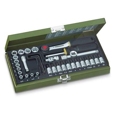 Proxxon Feinmechaniker-Steckschlüssel-Satz - 1/4 - 36-tlg. [Hersteller-Nr. 23080] Image
