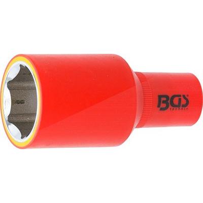 Bgs VDE-Steckschlüssel-Einsatz Sechskant - Vierkant 1/2 - SW 30 mm [Hersteller-Nr. 72080] Image