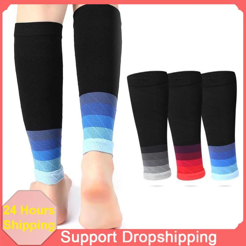 1 Paar Kompressionssocken, Wadenärmel, Laufbein-Kompressionshülse für Schienbeinschiene für Männer und Frauen, 20–30 mmHg, atmungsaktive Socken Image