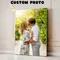 Poster fotografico personalizzato da 1 pezzo con poster senza cornice con cornice in legno DlY, stampa personalizzata della tua foto su tela, regalo per famiglia, amante, animale domestico