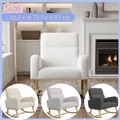 Fauteuil Creahappy - Chaise à bascule pour chambre à coucher - Chaise TV avec poches latérales - Fauteuil de salon avec dossier