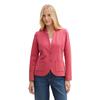 Sweatblazer TOM TAILOR "Ottoman", Damen, Gr. L (40), rot (berry rot), Jersey, Obermaterial: 54% Baumwolle, 43% Polyester, 3% Elasthan, unifarben, casual, tailliert taillenbedeckt, V-Ausschnitt, Langarm, Blazer, mit aufgesetzten Taschen und Struktur