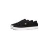 Plateausneaker TOMMY HILFIGER "TH OPEN MESH VULC SNEAKER", Damen, Gr. 36, schwarz, Textil, sportlich, Schuhe, Freizeitschuh, Halbschuh, Schnürschuh mit Logoflagge
