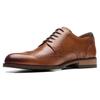 Budapester CLARKS "Craft Arlo Limit", Herren, Gr. 42, braun, Leder, Lyralochung, elegant, Schuhe, Business Schuh, Schnürschuh mit Softfußbett