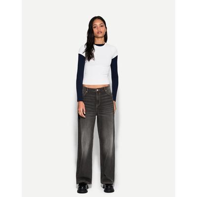 Bershka Baggy Jeans Women 10 Black