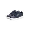 Sneaker TOMMY HILFIGER "TH BASKET CORE LITE LTH MIX", Herren, Gr. 44, blau (dunkelblau), Leder, Lederimitat, sportlich, Schuhe, Freizeitschuh, Halbschuh, Schnürschuh mit Logoschriftzug