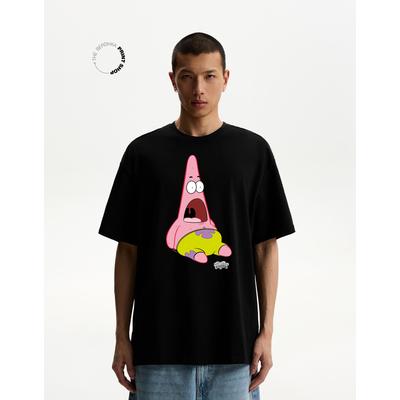 Bershka Short Sleeve Spongebob T-Shirt Men L Black