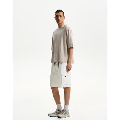 Bershka Cargo Bermuda Joggers Men Xxl White