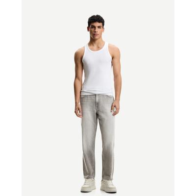 Bershka Tapered Jeans Men 30 Grey