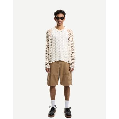 Bershka Cargo Bermuda Shorts Men 32 Camel