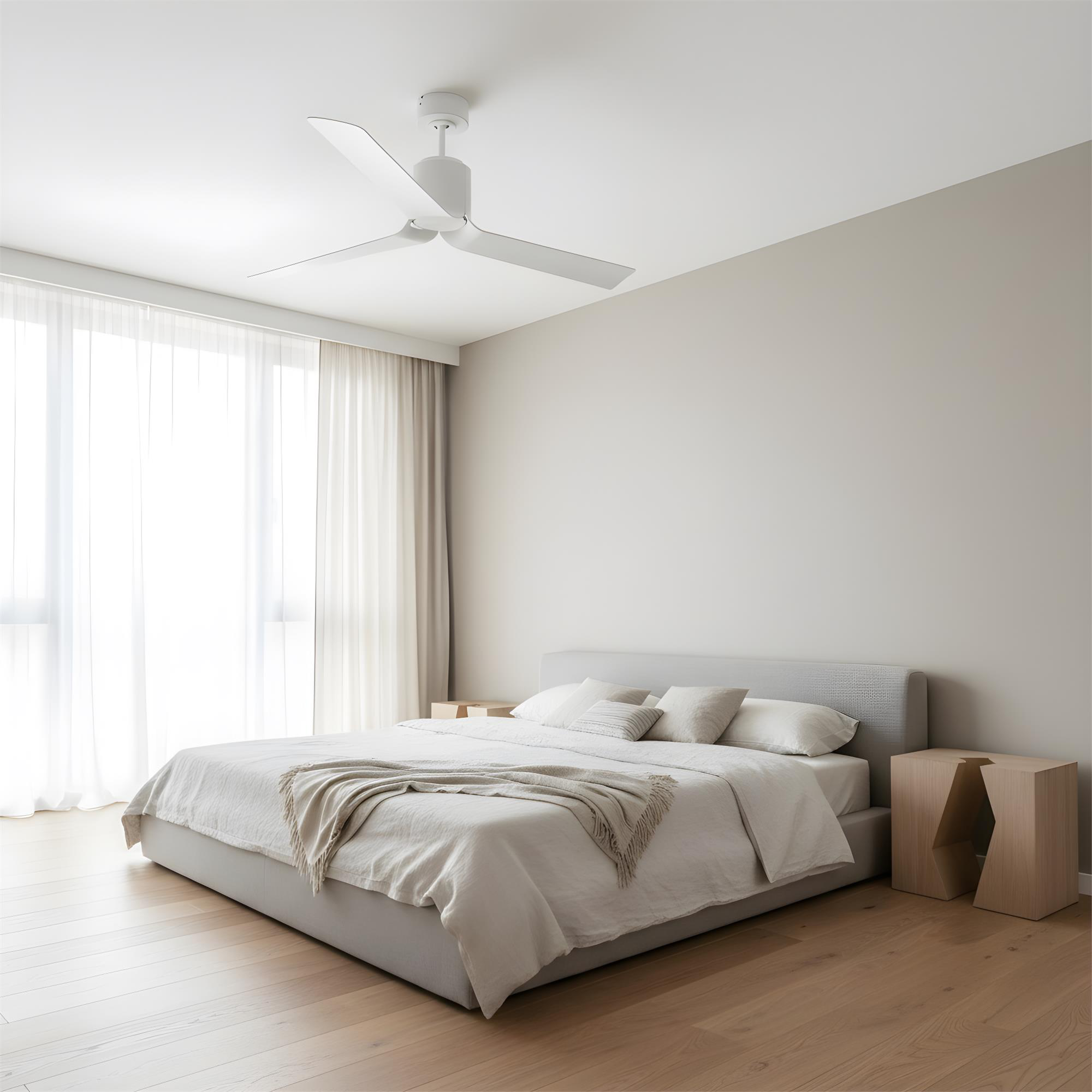 Visual Comfort Fan Collection Peter Bristol Peel Smart 52 Inch Ceiling Fan with Light Kit - 3PESM52RZWD