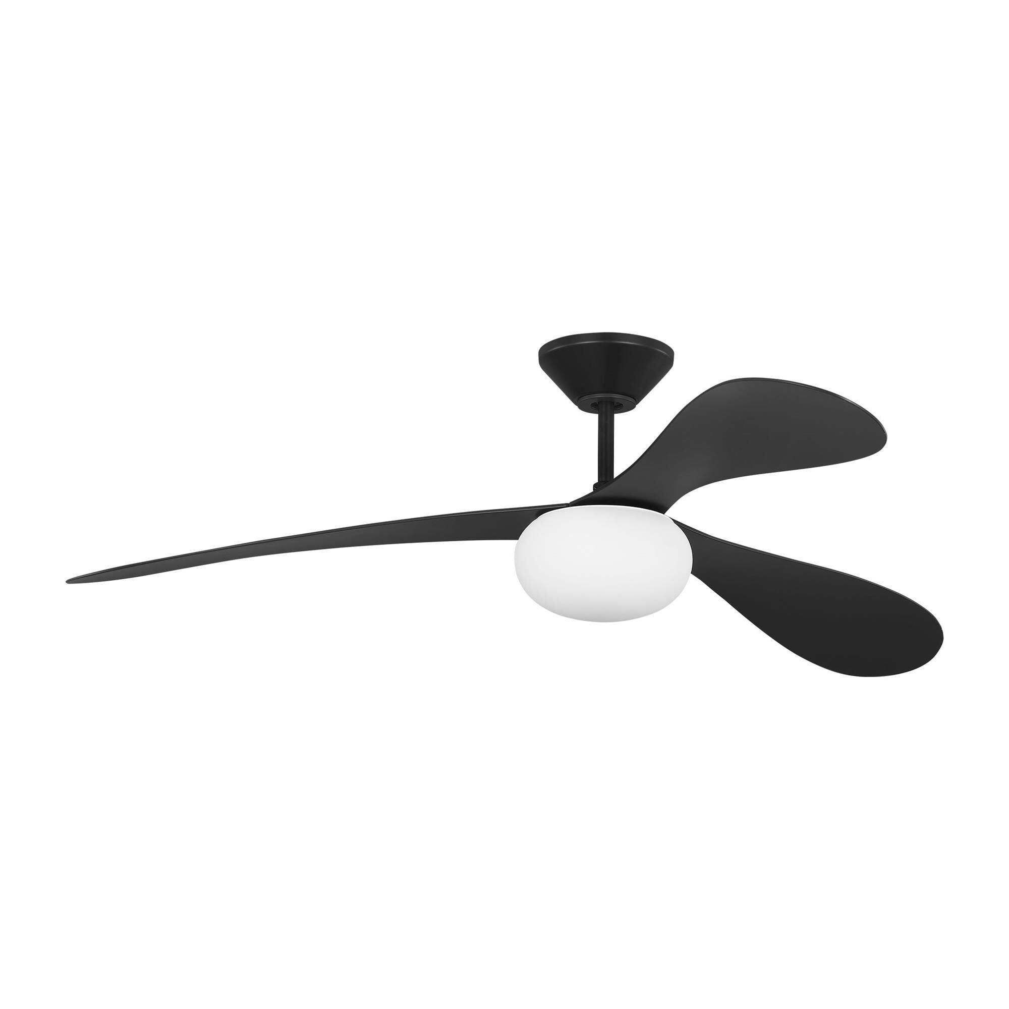 Visual Comfort Fan Collection Peter Bristol Drape Smart 58 Inch Ceiling Fan with Light Kit - 3DPSM58MBKD